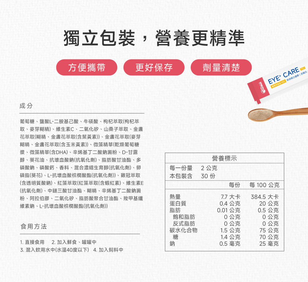 (7天體驗包) 貓咪護眼亮晶晶配方|Eye+ Care