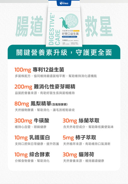 貓咪腸道口腔益生配方｜Digestive+ Care